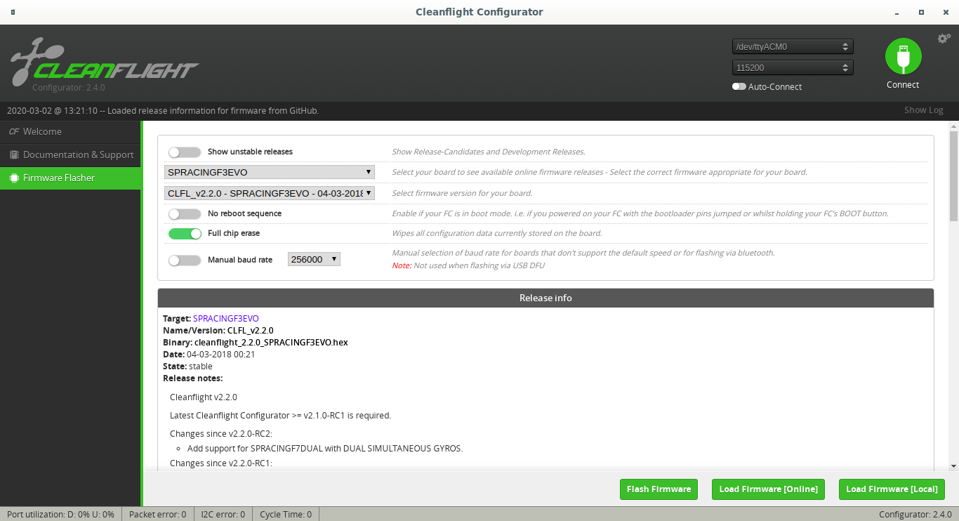 Cleanflight configurator